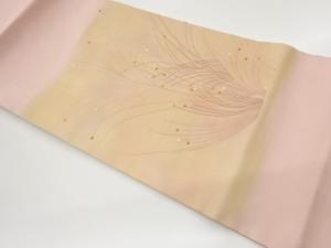 抽象草木模様織出し名古屋帯